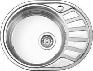 Мойка L65745-6L, Ledeme, декор, нерж. сталь, левая, сифон в комплекте