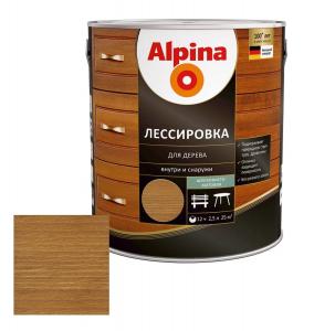 Alpina Лессировка для дерева шелковисто-матовая тик (алкидное) 0,75 л