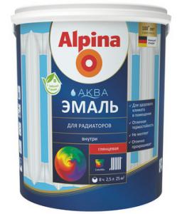 Эмаль акриловая Alpina Аква эмаль для радиаторов 0,9л/1,080 кг