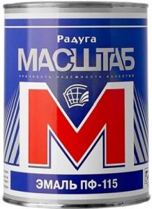 Эмаль ПФ-115 МАСШТАБ черная 0.8кг