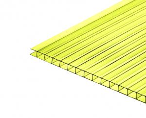 Сотовый поликарбонат Master 6,0*2100*6000мм (желтый) 0,77кг/м2 Сотовый поликарбонат Master 6,0*2100*6000мм (желтый) 0,77кг/м2