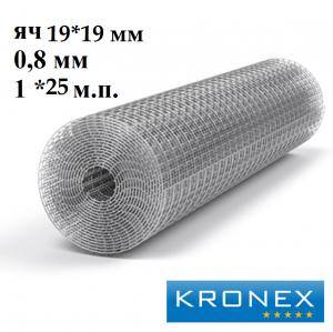 Сетка сварная оцинкованная KRONEX 19*19*0.8мм (рулон 1*25 м)