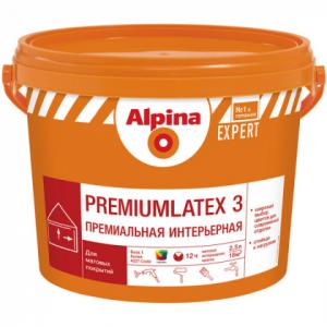 Краска ВД-АК Alpina EXP Premiumlatex 3 База1 белая, 10л/ 16,4 кг