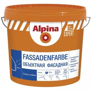 Краска ВД-АК Alpina EXPERT Fassadenfarbe, белая, 2,5 л / 3,88 кг