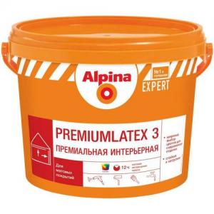 Краска ВД-АК Alpina EXPERT Premiumlatex 3  База3 прозрачная, 9,4л/14,9 кг