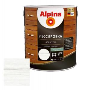 Alpina Лессировка для дерева шелковисто-матовая, белый (алкидное) 0,75 л