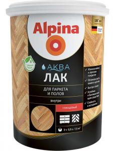 Лак акриловый  в-д Alpina Аква Лак для паркета и полов глянцевый 0,9л/0,90 кг