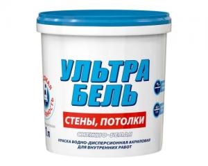 Краска акриловая Sniezka  Ultra Biel (белый) 1L