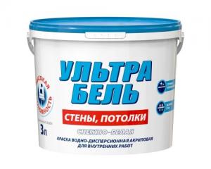 Краска акриловая Sniezka  Ultra Biel (белый) 3L