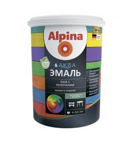 Эмаль акриловая в/д Alpina Аква эмаль База 3 глянцевая 0,9 л/0,91 кг