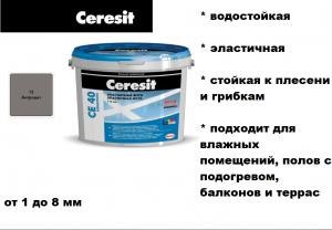 Ceresit/CЕ40/фуга антрацит 13, 2 кг