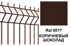 Евроограждение 3Д RAL 8017 яч. 60,0/60,0-200,0,  высота 1,23  диаметр 3/4