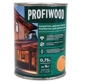 Защитно-декоративное покрытие для древесины PROFIWOOD орегон 0.75л/0.7 кг