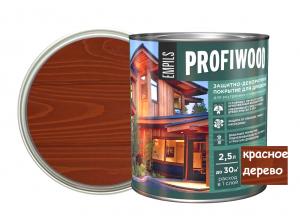 Защитно-декоративное покрытие для древесины PROFIWOOD красное дерево 2.5л / 2.3кг