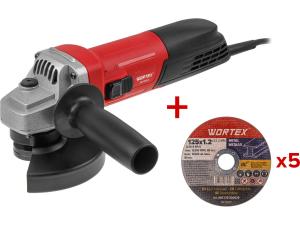 Одноручна углошлифмашина WORTEX AG 1213-4 в кор. 1200 Вт, 125 мм, 5200-11000 об/мин. Одноручна углошлифмашина WORTEX AG 1213-4 в кор. 1200 Вт, 125 мм, 5200-11000 об/мин.