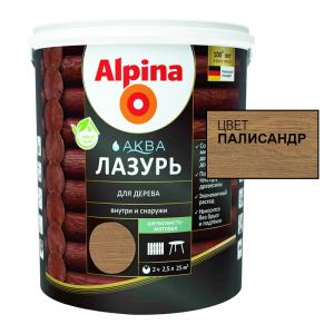 Лак акрил. в/д Alpina Аква Лазурь д/дерева (Палисандр) 2,5л/ 2,50 кг Лак акрил. в/д Alpina Аква Лазурь д/дерева (Палисандр) 2,5л/ 2,50 кг