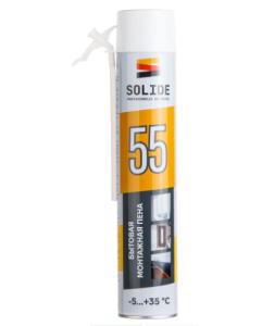 Пена монтажная бытовая всесезонная SOLIDE Foam Pro 55 (750мл) Пена монтажная бытовая всесезонная SOLIDE Foam Pro 55 (750мл)